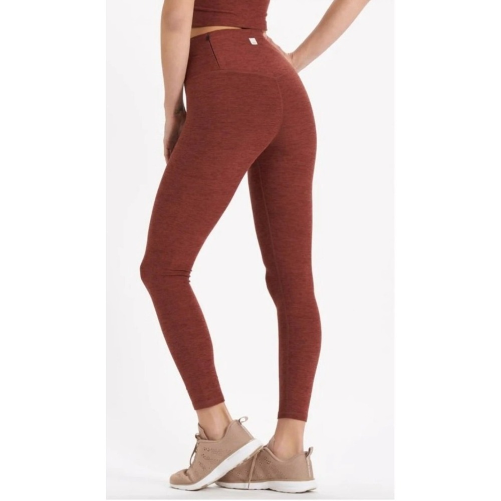 Vuori Clean Elevation Legging 7/8 Athleisure Active Wear Light Red Heather M